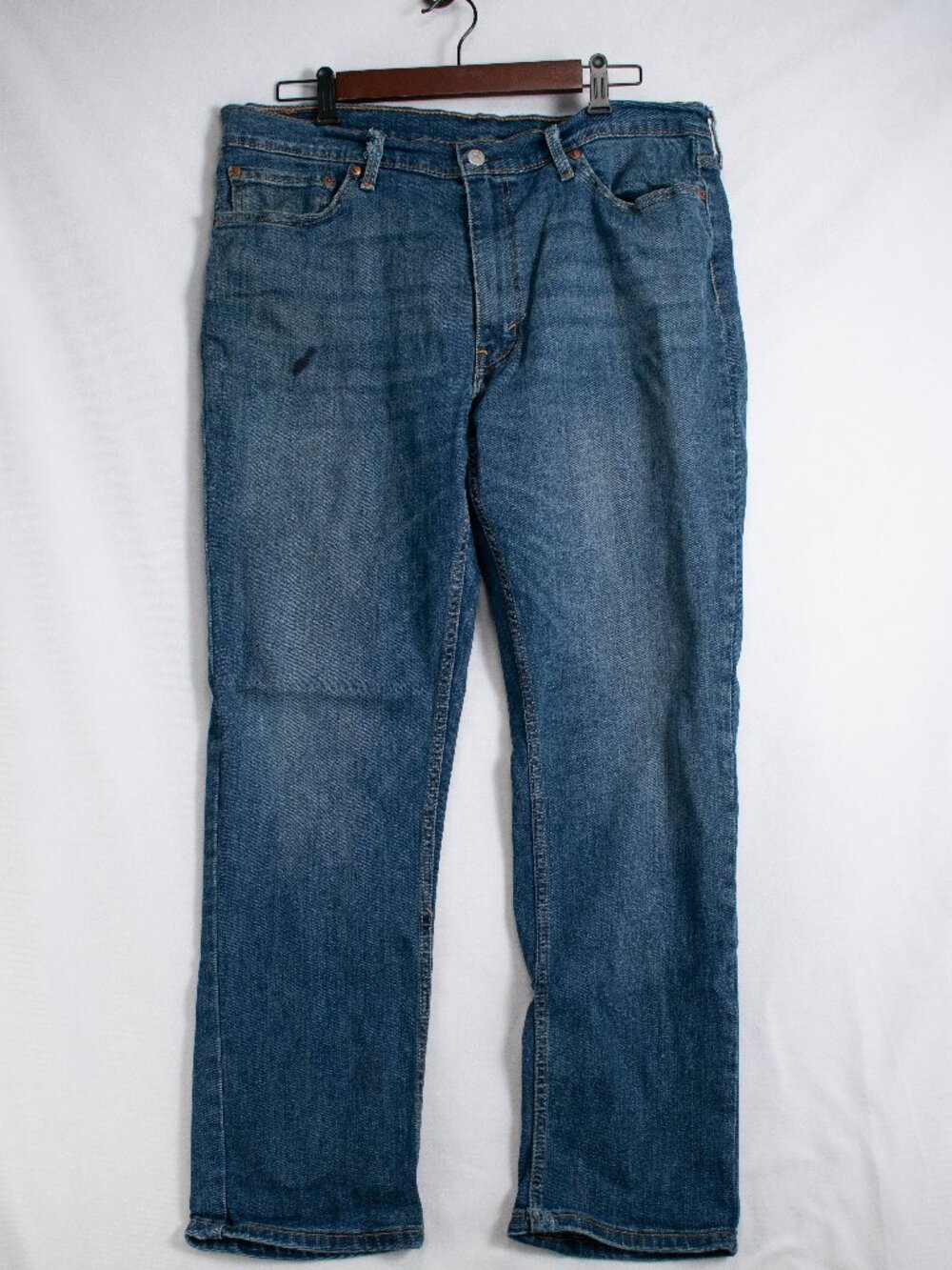 Levi’s 511 Red Tag Cotton Denim Blue Jeans 36 x 30 Straight Leg Button Zip Up